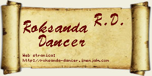 Roksanda Dancer vizit kartica